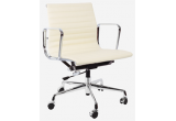 Кресло Eames  Ribbed Office Chair EA 117 кремовая кожа Premium EU Version