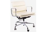 Кресло Eames  Soft Pad Office Chair EA 217 кремовая кожа Premium EU Version