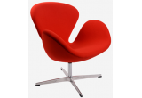 Кресло Arne Jacobsen  Swan Chair красная шерсть