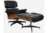 Кресло для отдыха Eames  Lounge Chair & Ottoman Black Premium U.S. Version