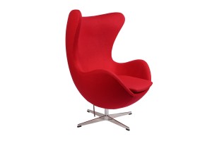 Кресло Arne Jacobsen  Egg Chair красная шерсть