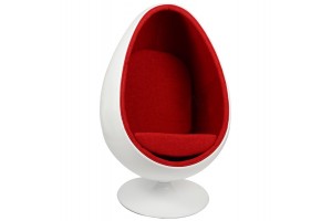 Кресло Ovalia Egg Chair красная ткань