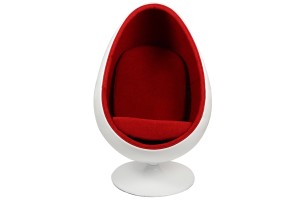 Кресло Ovalia Egg Chair красная ткань