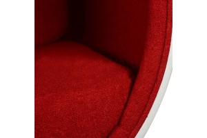 Кресло Ovalia Egg Chair красная ткань