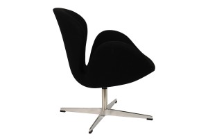 Кресло Arne Jacobsen  Swan Chair черная шерсть