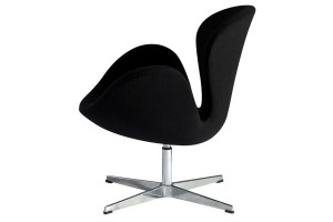 Кресло Arne Jacobsen  Swan Chair черная шерсть