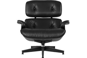   Eames  Lounge Chair & Ottoman Total Black Limited Edition