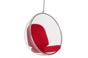 Кресло Eero Aarnio  Bubble Chair красные подушки