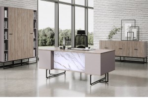 Стол письменный Calipso L180 орех барселон/мрамор Стол письменный Calipso L180 орех барселон/мрамор