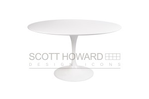Стол Eero Saarinen Style Tulip Table белый D120