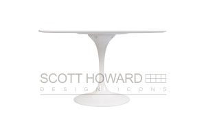 Стол Eero Saarinen Style Tulip Table белый D120