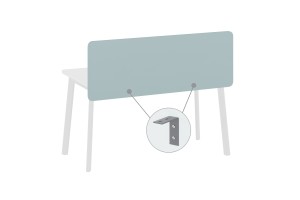 ФЛЕКС/FLEX Экран стола ДСП 158 20 СЕРО-ГОЛУБОЙ