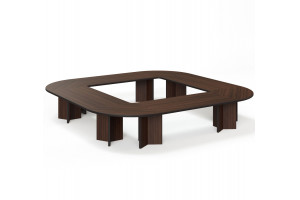 LEGNO Стол переговоров 416х416 ОРЕХ